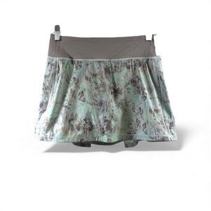 Lululemon Pace Rival Mid Rise Skirt in Plisse Bloom Multi Mauve Gray Size 4
